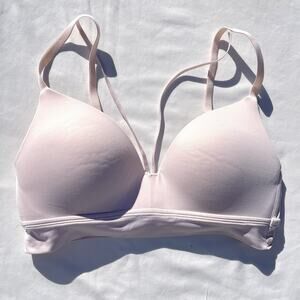 La Senza Strappy Push Up Bra Womens Small Pastel Pink Wireless